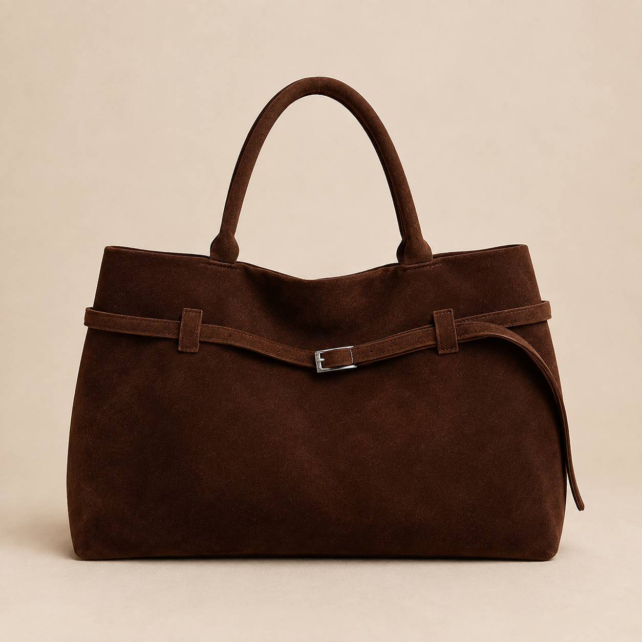 Bolso Siena Efecto Ante — Chocolate