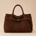 Bolso Siena Efecto Ante — Chocolate