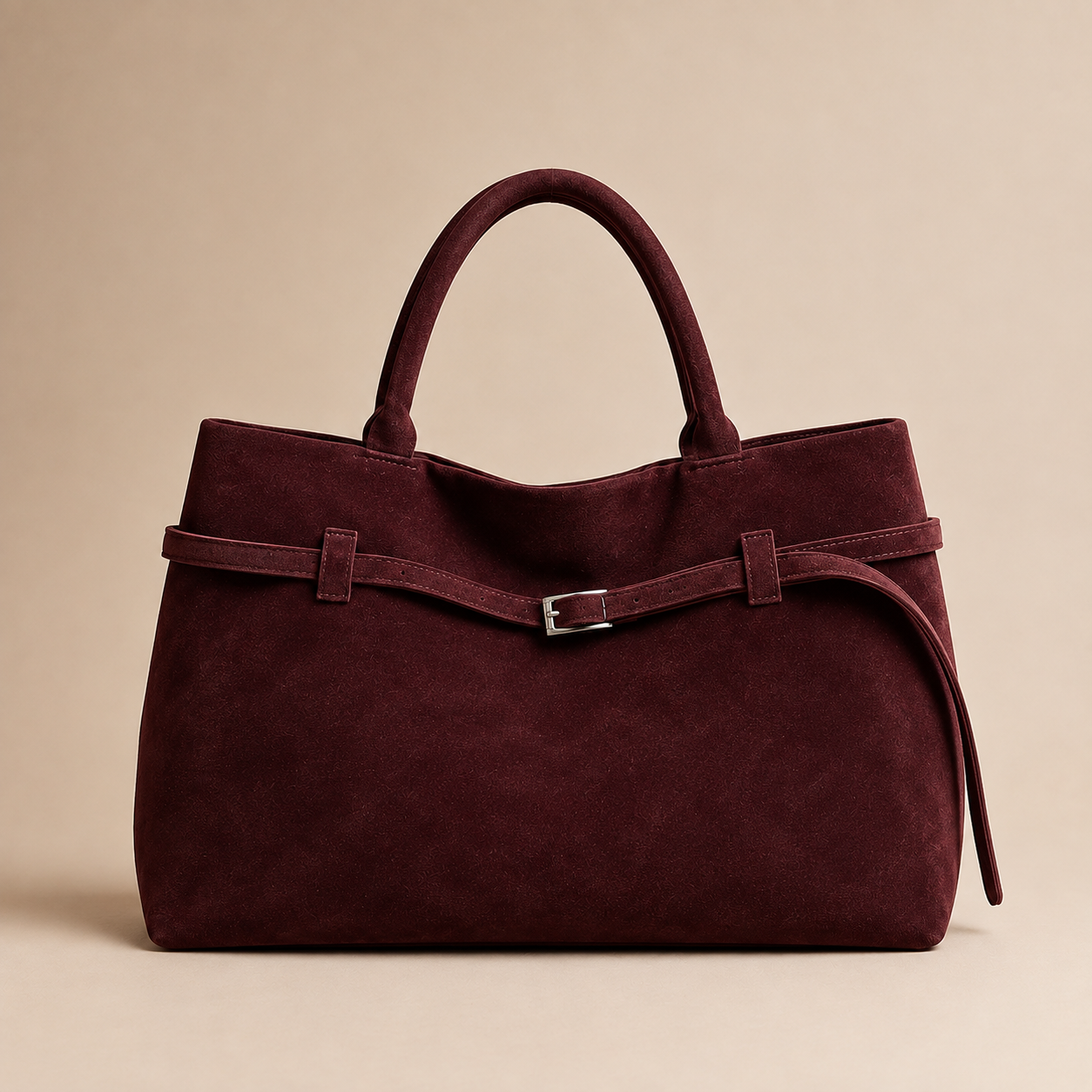 Bolso Siena Efecto Ante — Chocolate