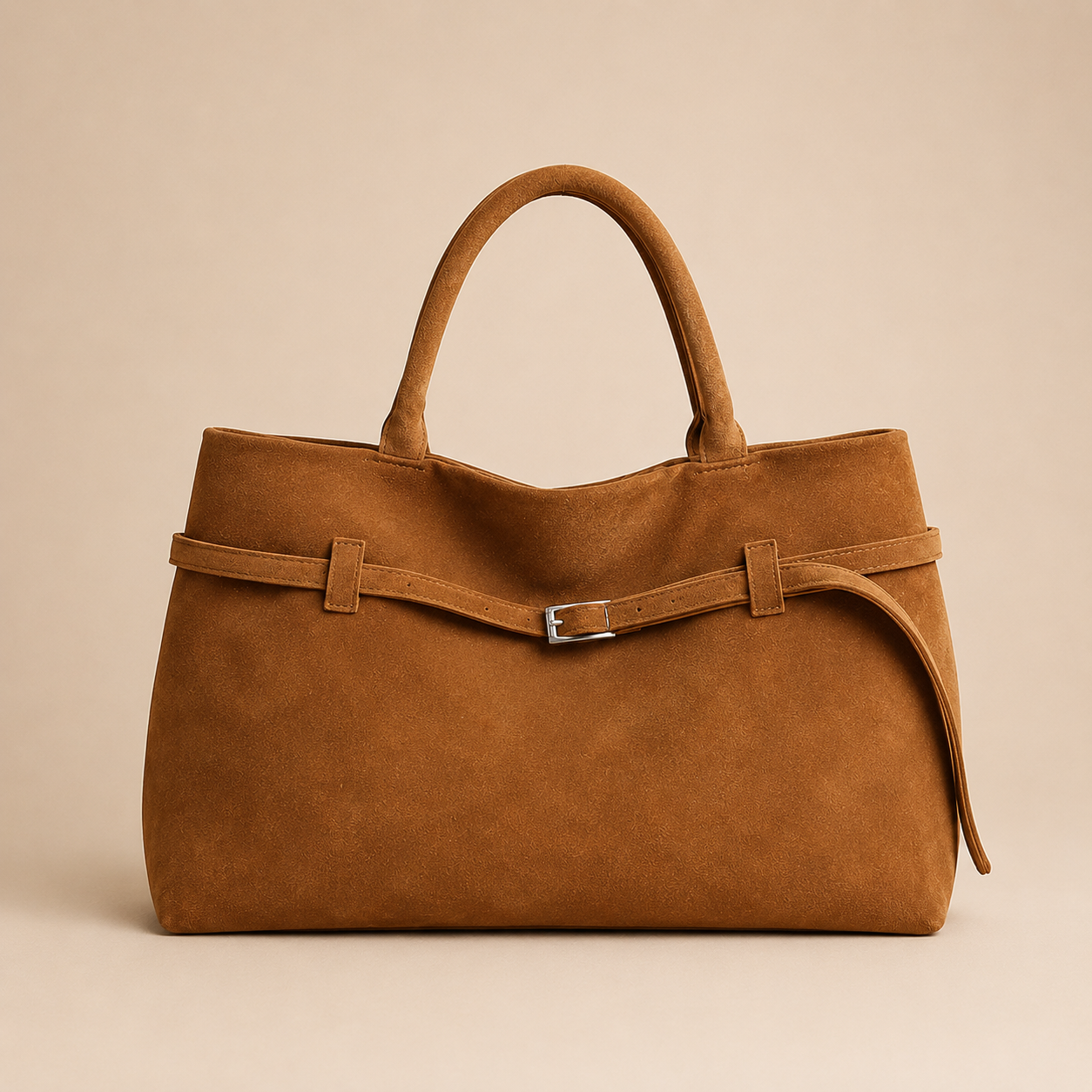 Bolso Siena Efecto Ante — Chocolate