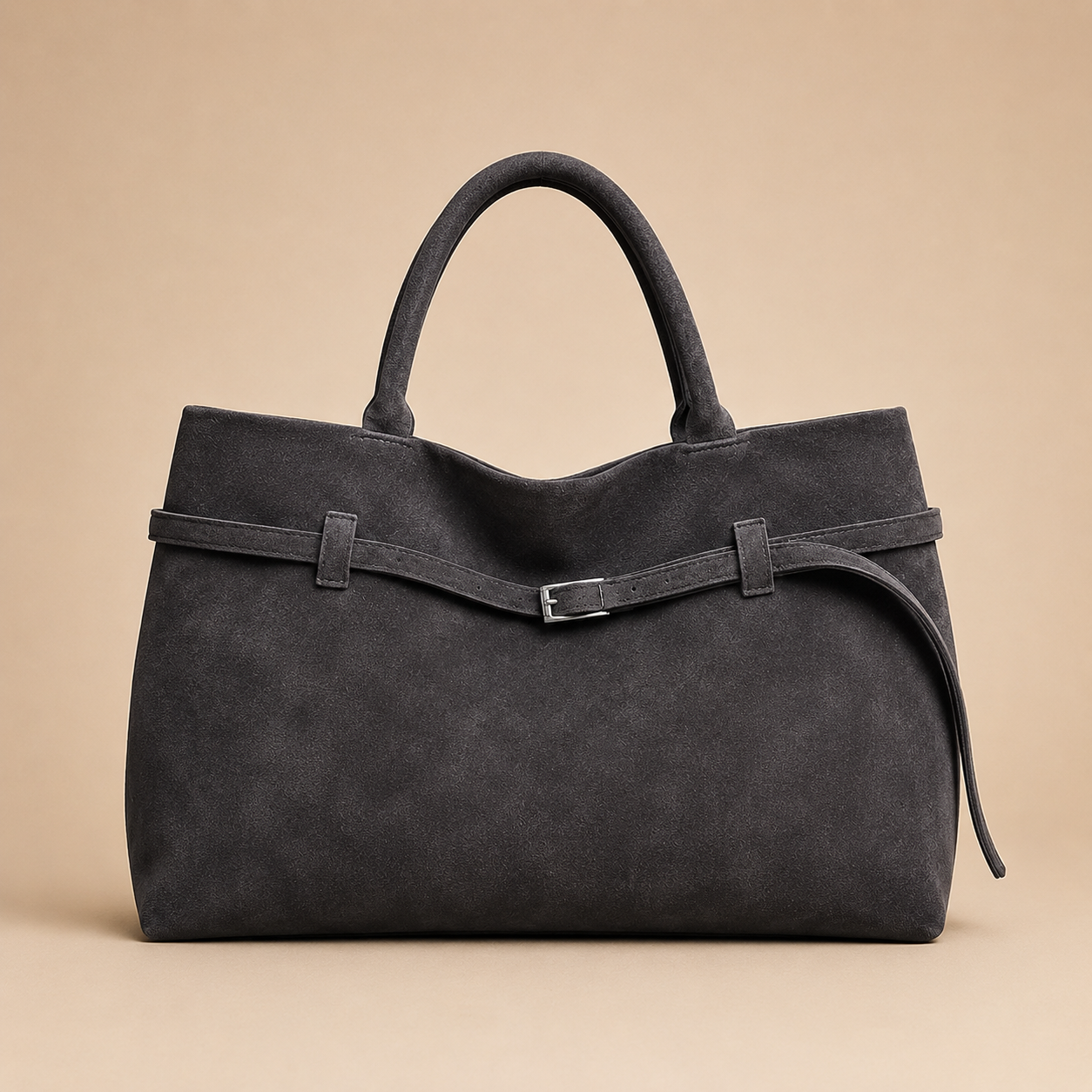 Bolso Siena Efecto Ante — Chocolate